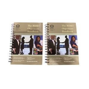 MDRT Objections Handbook Set of 2 Tabbed Insurance Sales Training Spiral